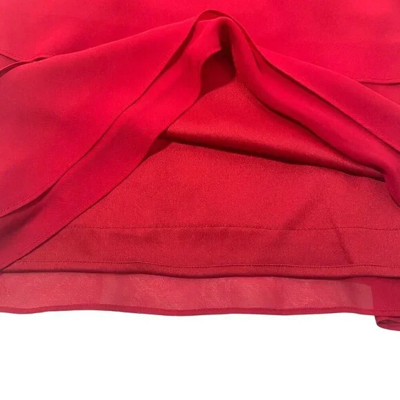 Y2K cocktail dress ruffled sleeveless tank jeweled sleeveless red party dress 10 - Picture 7 of 12